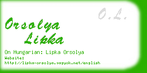 orsolya lipka business card